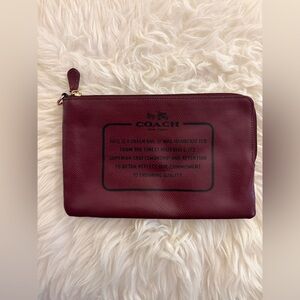 Coach Y2K Deep Red Leather Pouch